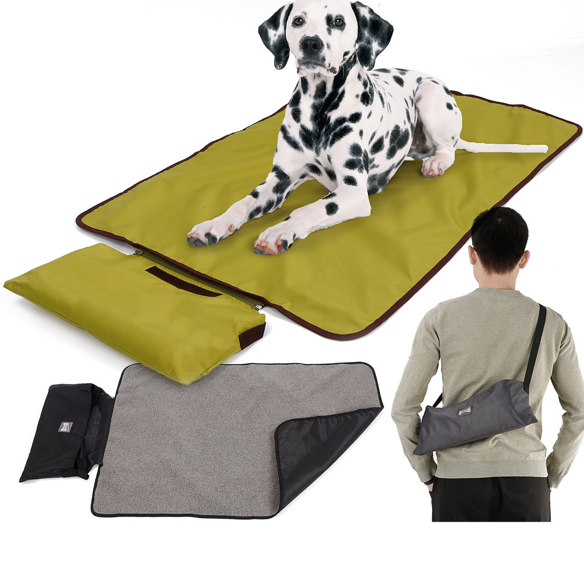 Are you tired of worrying about where your furry friend will rest while on outdoor adventures? Look no further! Our Portable Outdoor Dog Blanket is the perfect solution for all of your pet's outdoor needs. Made from high-quality, water-resistant materials, this blanket provides a comfortable and protective surface for your dog to rest on while camping, hiking, or picnicking. Its compact and lightweight design makes it easy to pack and transport.