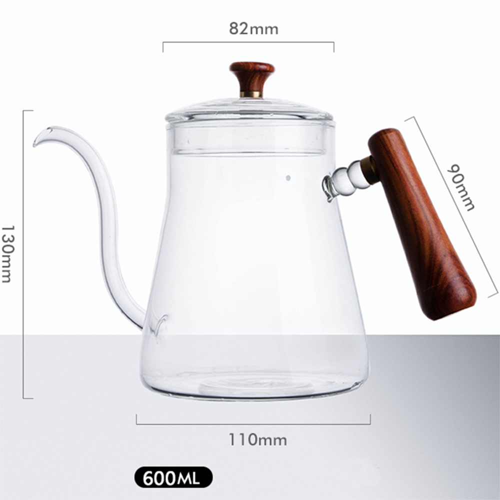 Istanbul beautiful glass kettle 600 ml dimensions