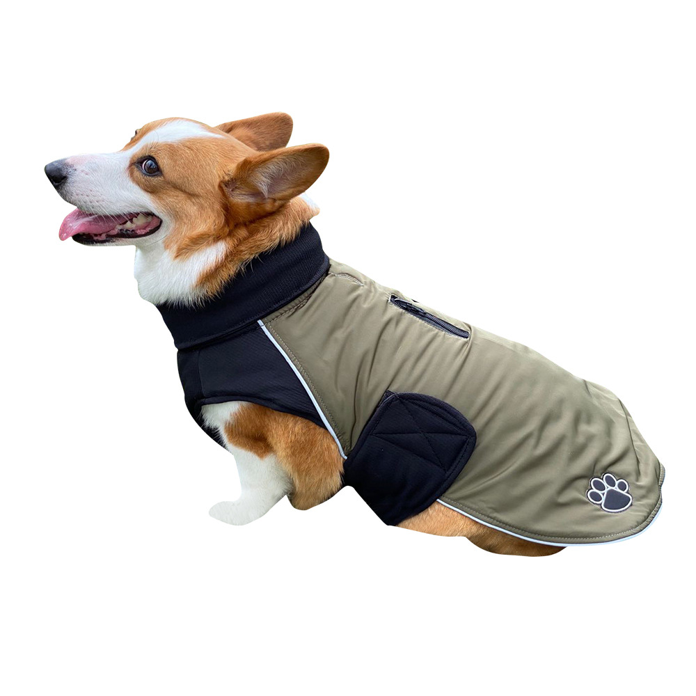 DogMEGA Large Dog Waterproof Clothes | Reflective Jacket for Medium Dog | Reversible Puppy Coat
