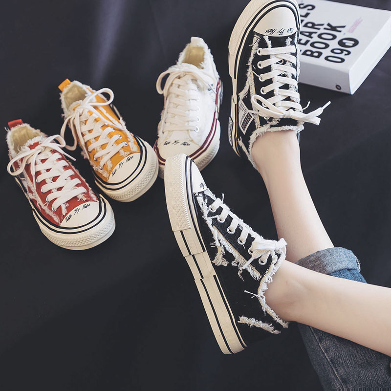 Popular all-match girls canvas shoes