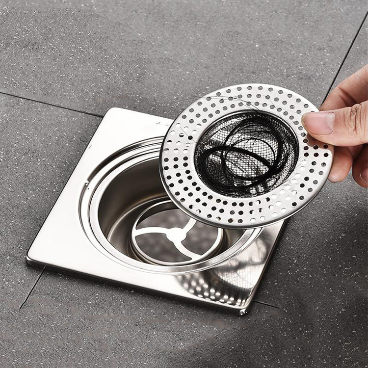 Floor Drain Filter Bathroom Hair Bath Room Sewer Antiblocking Stainless Steel CJdropshipping
