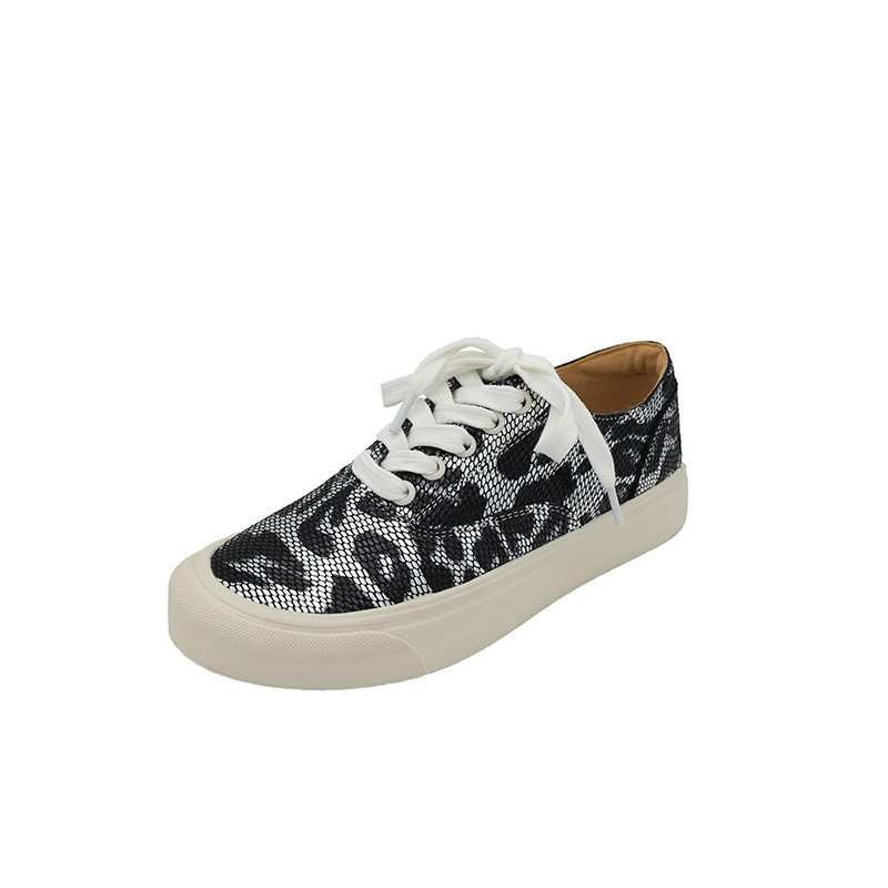 Leopard Print Canvas Shoes All-match Niche Sneakers Women