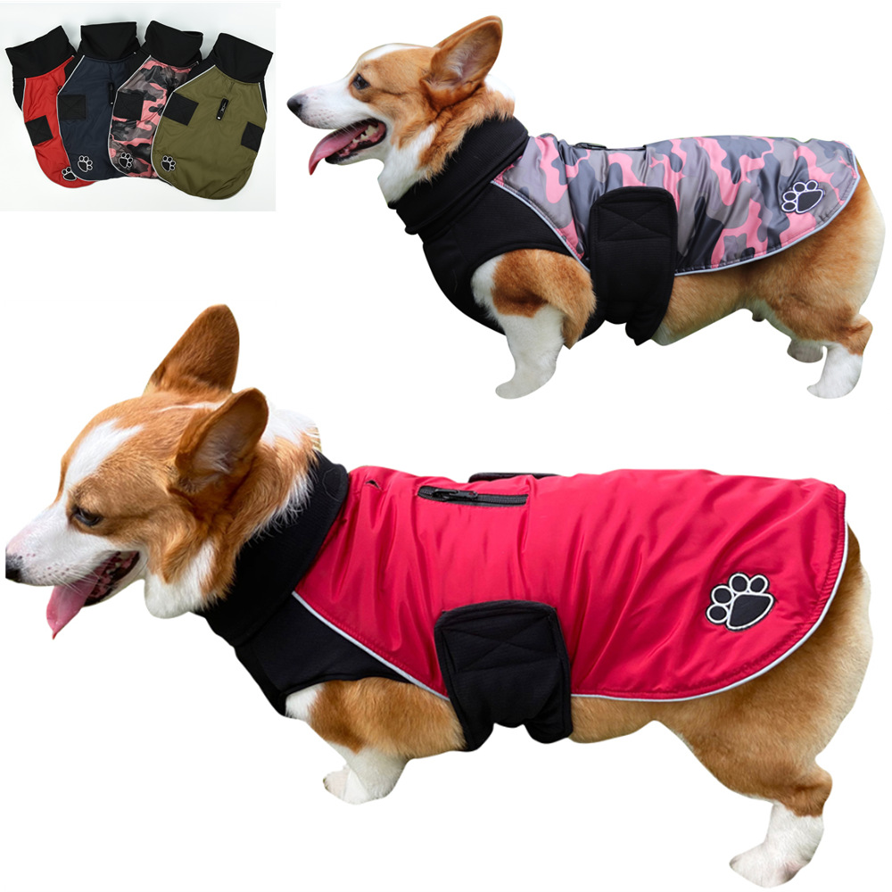 DogMEGA Large Dog Waterproof Clothes | Reflective Jacket for Medium Dog | Reversible Puppy Coat