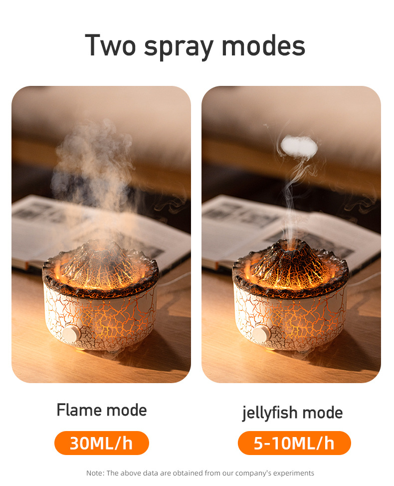 Volcano Jellyfish Aromatherapy Flame Humidifier