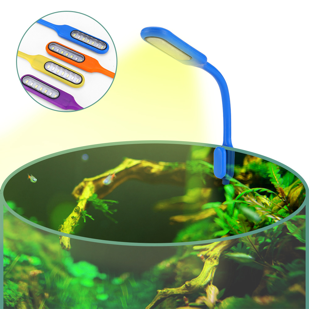 Clip Light Highlight LED Fish Tank Fixed Rubber Shell