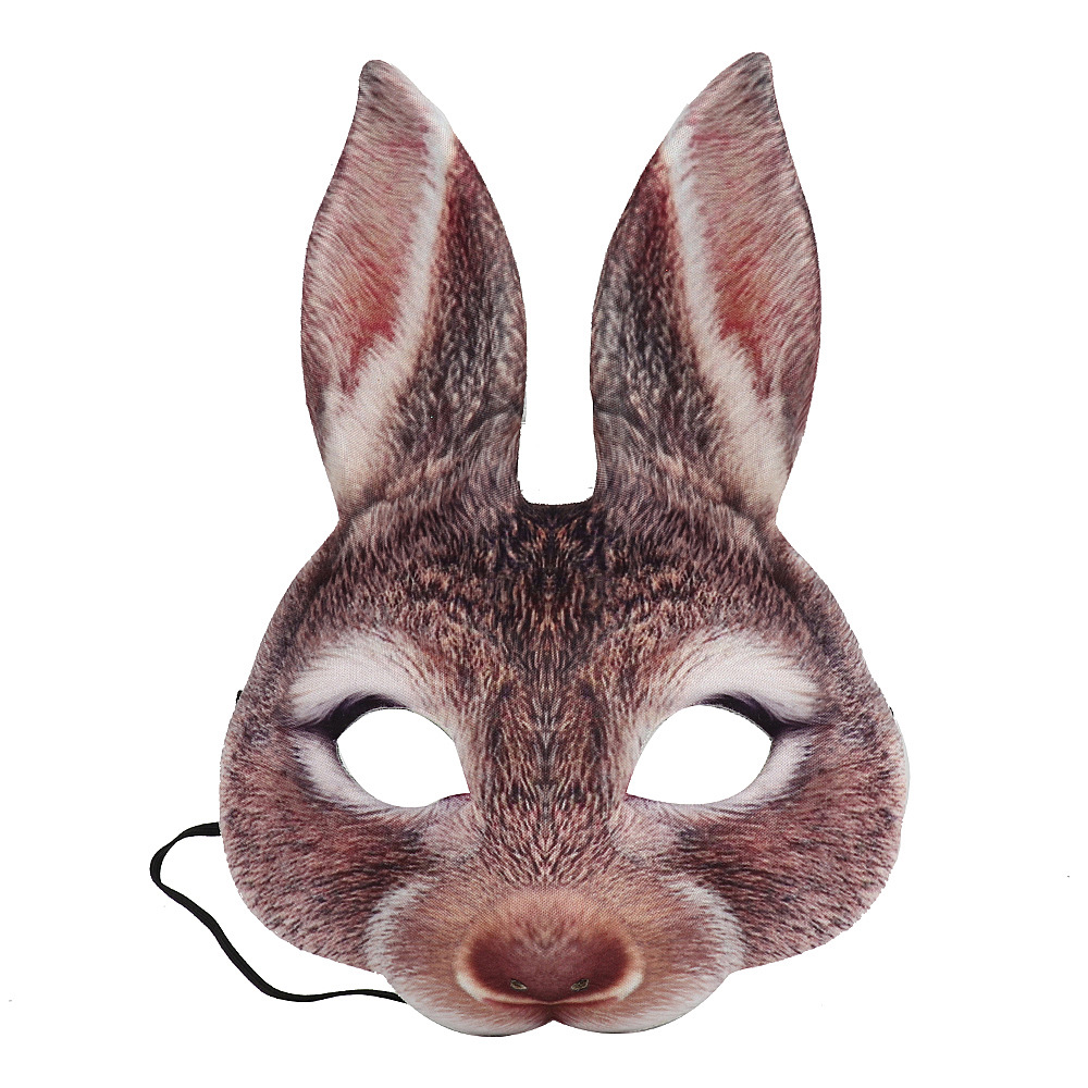 Halloween Rabbit Mask
 Carnival Party Masquerade EVA Half Face Rabbit Animal Mask CJdropshipping