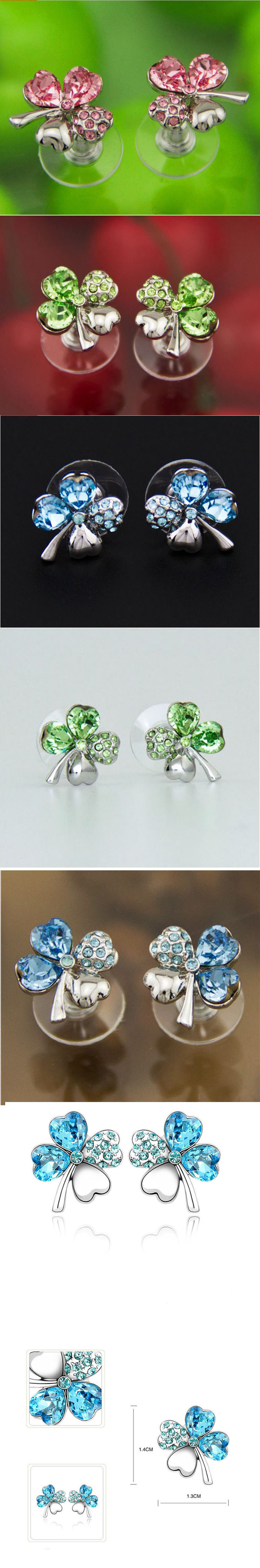 da5268ba 9060 418e aedb c09da9fcc930 - Four-leaf clover crystal necklace earrings