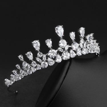 Korean High-end Zircon Crown Bridal Headwear—3