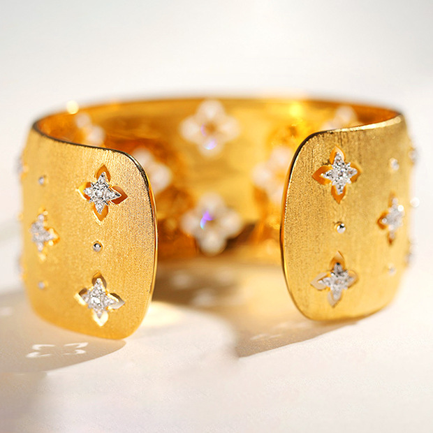 Grazia Jewelry Stars & Clovers Cuff Bracelet