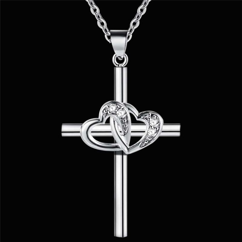 dd1c6475 c4fc 4bfc 9658 e3fd1cb274aa - Fashion Heart-shaped Stone Cross Necklace