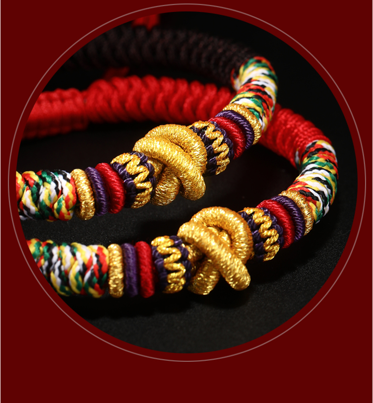 Tibetan Red String Bracelet Buddhist Lucky Charm | Buddha & Karma-vachngandaiphat.com.vn