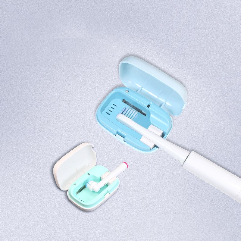 Portable Mini Toothbrush Sterilizer Case Rechargeable Household Or Traveling Use Toothbrush Holder For Both Electric and Manual Toothbrushes