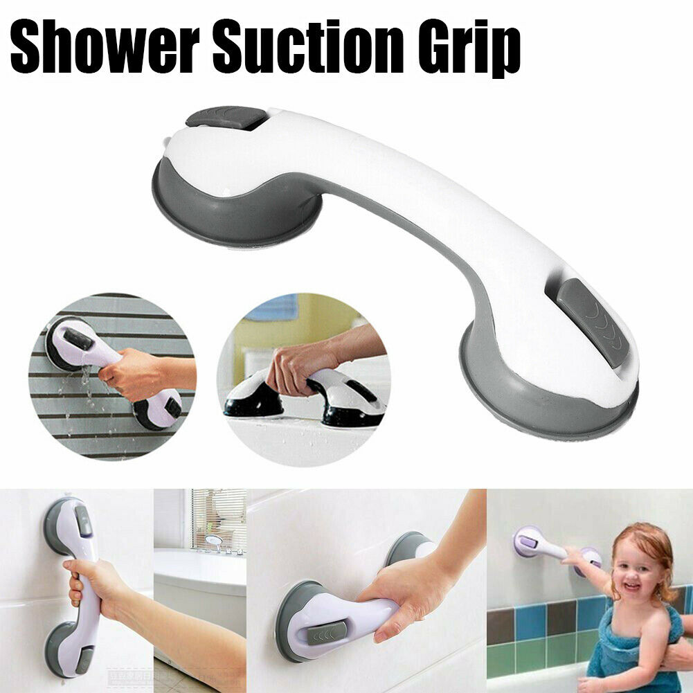 Power Shower Grip Handle Bathroom Suction Grab Bar Safety Rail Tub Bath ...