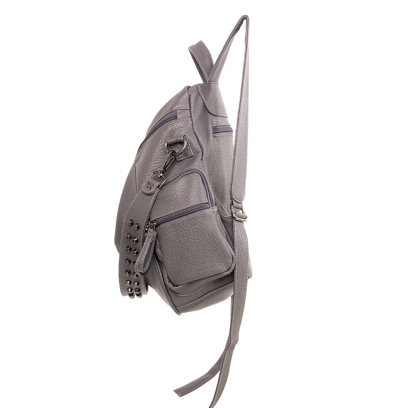 e0cdec45 8ce8 409d 8f6e 8d6347ef1ab7 - Lightweight And Multifunctional Washed Leather Rivet Backpack