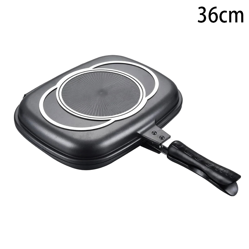 Double Sided Grill Frying Pan Skillet Grill Durable Nonstick Pans