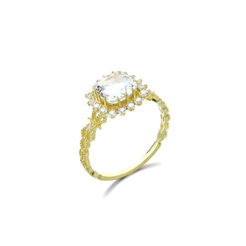 Grazia Jewelry Buckingham White Topaz Ring