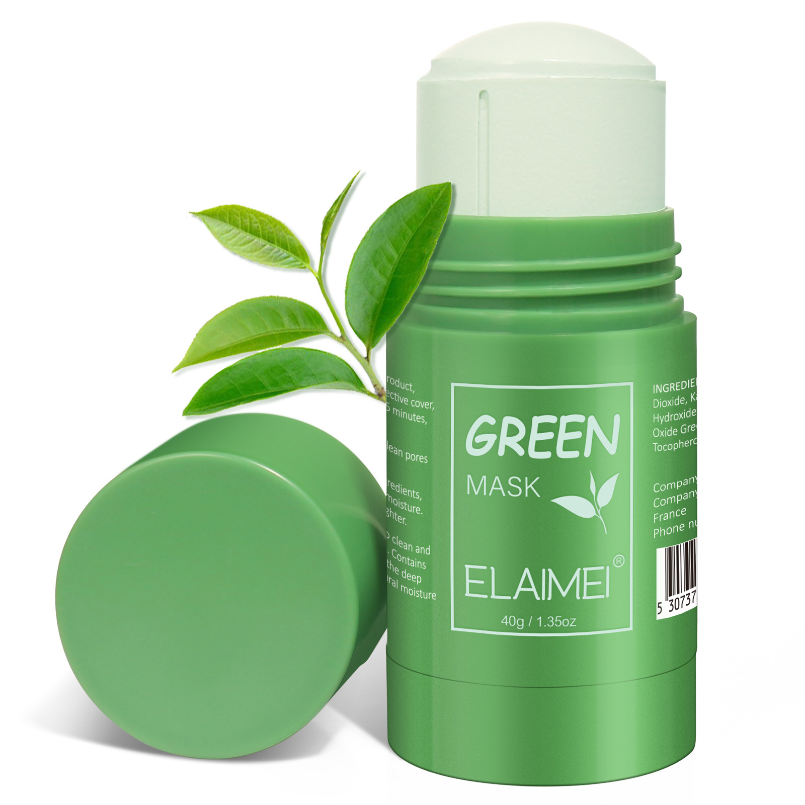 Masque de frottis d’acné de contrôle de l’huile de points noirs nettoyant au thé vert