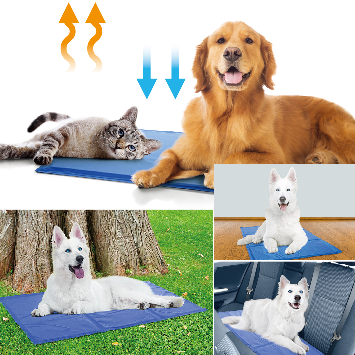 This dog cooling mat is a special type of mat designed to keep dogs comfortable and cool, especially during hot summer months. This makes the mat a great option for dogs who overheat easily, or for owners looking for a way to keep their pet comfortable during warm weather.