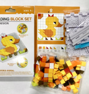 Duck construction 3d magnetic 4in1 colorful diy educational block toy puzzle fun building block set