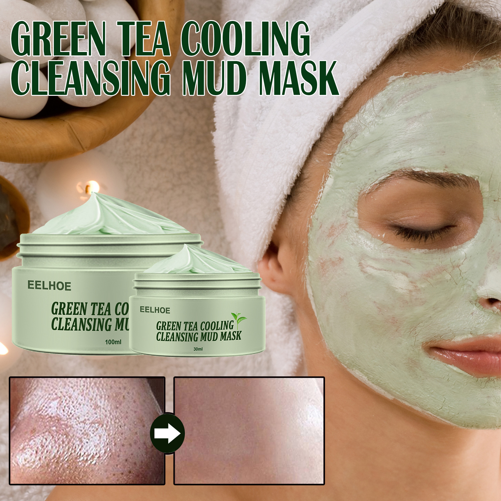 Green Tea Cleansing Firming Ice Skin Cleansing Mask