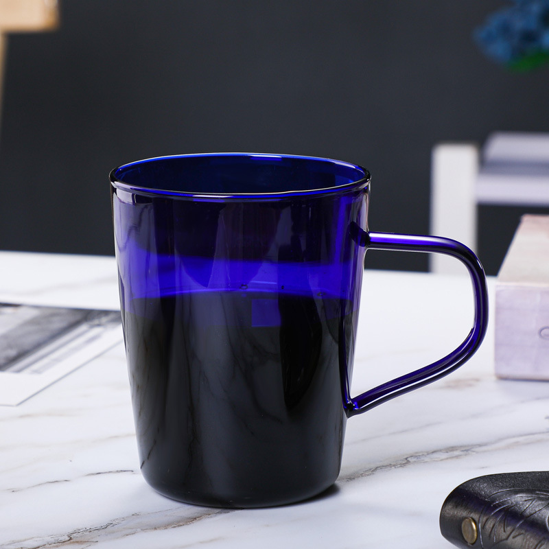 Rimini cobalt blue glass mug