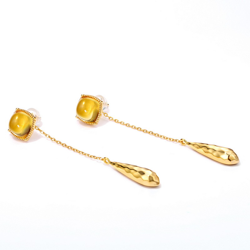 Grazia Jewelry Drop Tassel Geometric Stud Earrings