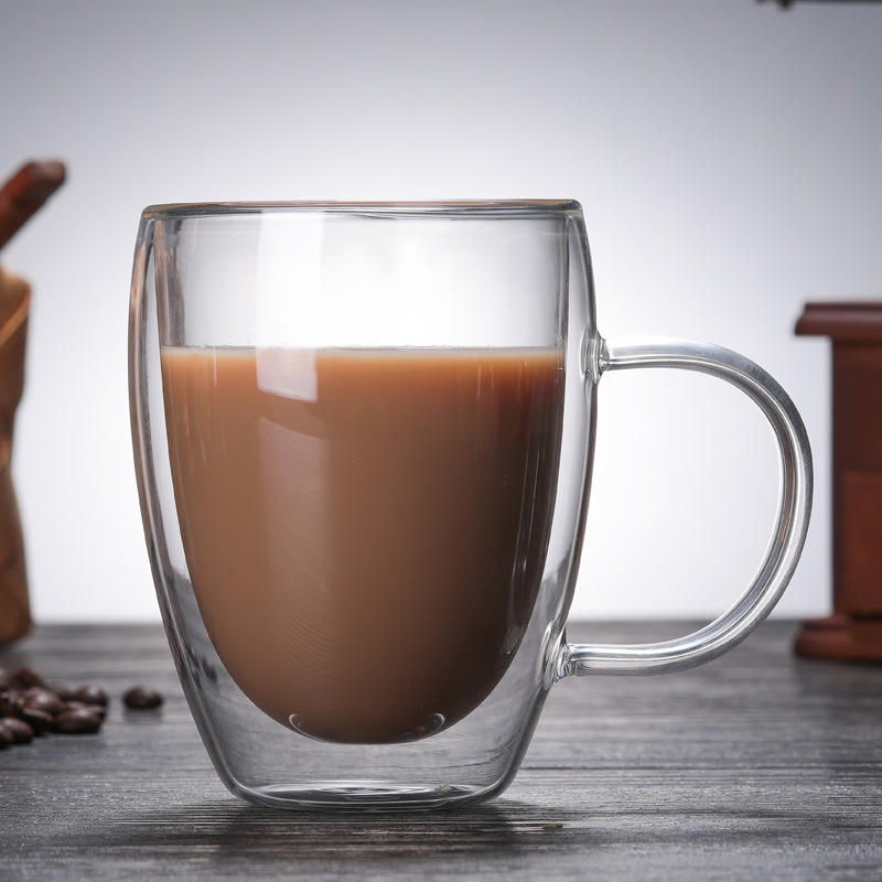 Messina glass latte mug