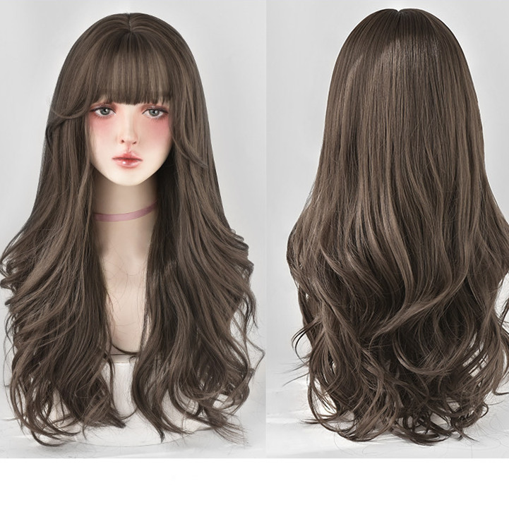 Women's Natural Full Head Cover Fake Long Curly Hair CJdropshipping