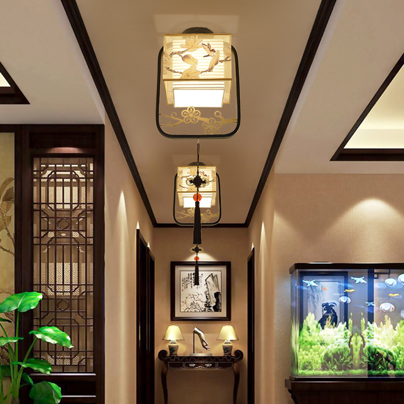 New Chinese Flower-and-bird Chandelier With Single Head - CJdropshipping