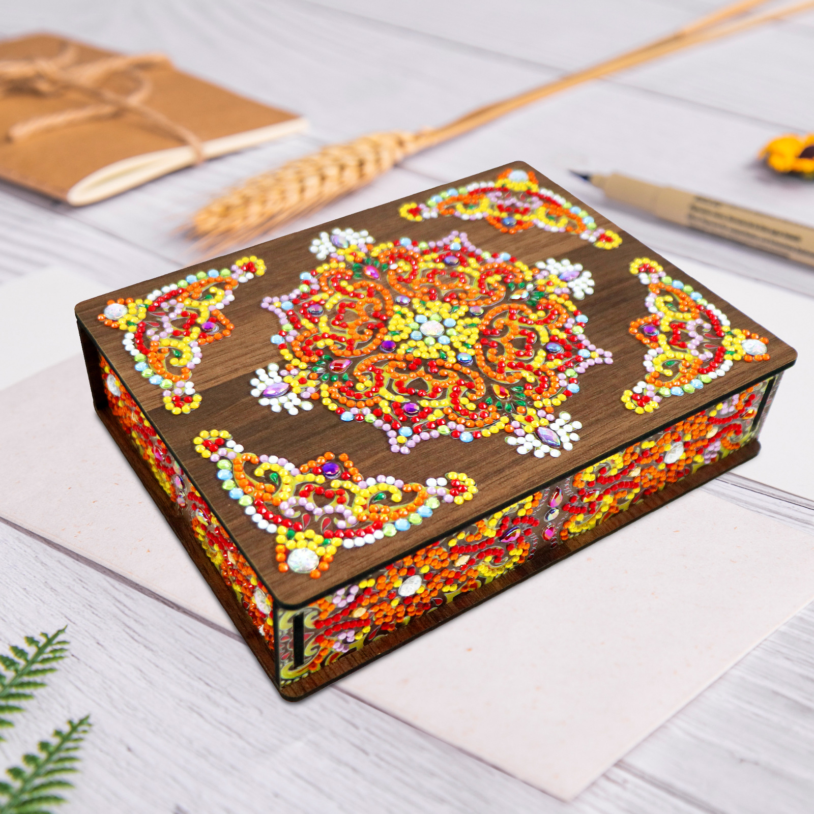 Diamond Wooden Bright Diamond Storage Box CJdropshipping