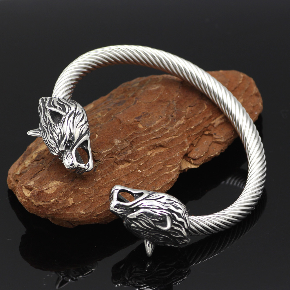 Amazon.com: Klapgo Dragon Head Men's Bracelet, Stainless Steel Animal Punk  Design, Silver 8.66 Inch Cool Viking Jewelry (Silver, 7.48 inches):  Clothing, Shoes & Jewelry