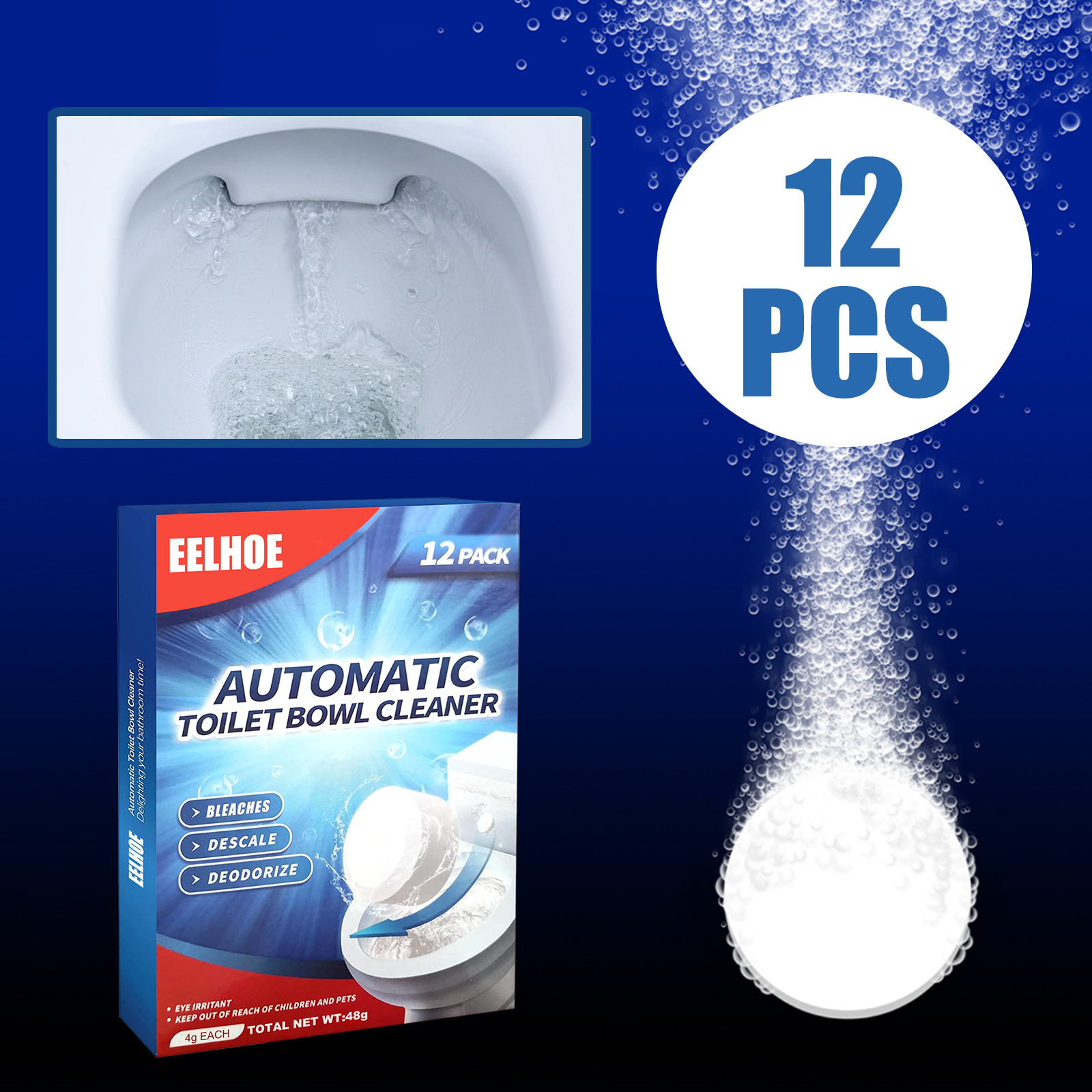 Toilet Cleaning Effervescent Tablet Descaling And Decontamination Cjdropshipping