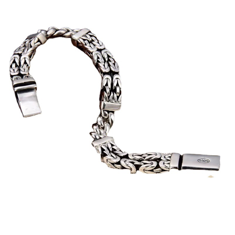 Men's Silver Bracelet - showcasing craftsmanship