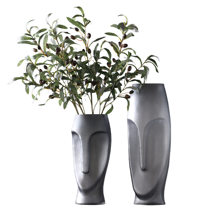 Grand vase ultramoderne Petit avec branche et Grand présentation sur fond blanc 2