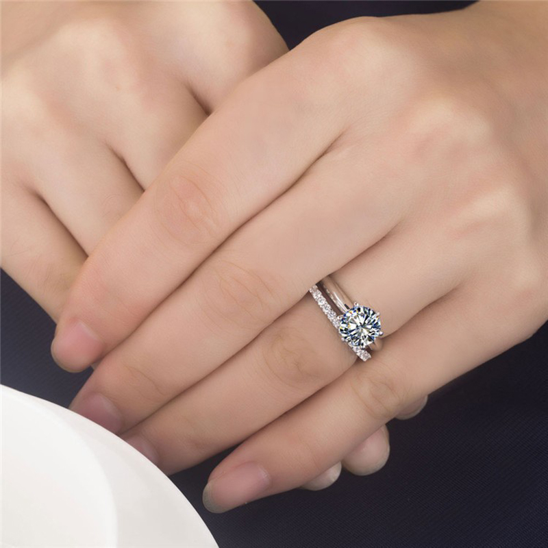moissanite diamond engagement ring