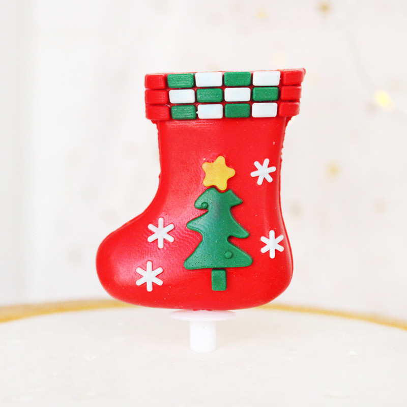 Weihnachtsmann Kuchen Plug-in weicher Kunststoff Weihnachtsdekoration Ornamente Schneemann - Bild 14 von 14