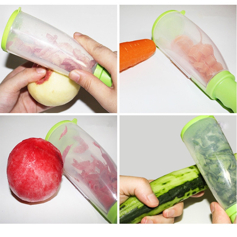 Plastic Manual Fruit Vegetable Peeler Potato Peeler with The Storage Box