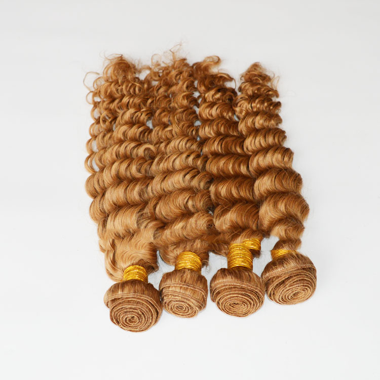 Deep Wave Honey Blonde 100% Human Hair Weave
