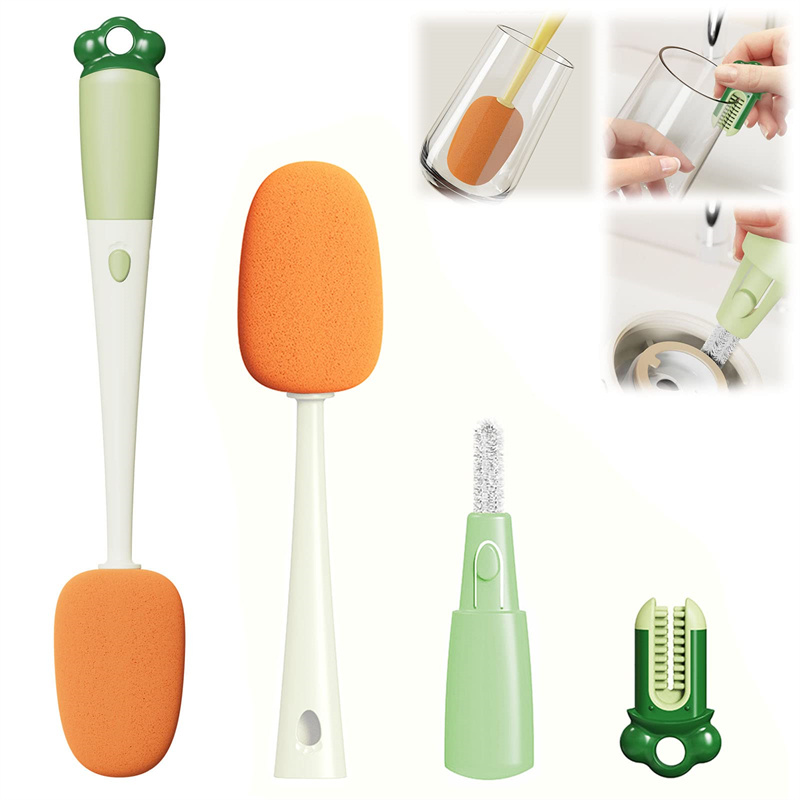Multifunctional Cup Washer Brush Long Handle Carrot Water Bottle Cleaning Brush - 55 - Smart and Cool Stuff