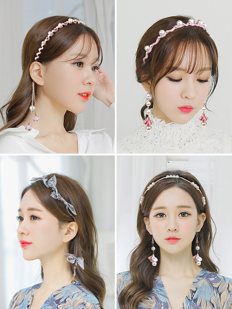 eec591f4 453b 4bae 8f4b e50b6c6b1cd0 Korea one-piece headband tassel pendant with fake earrings