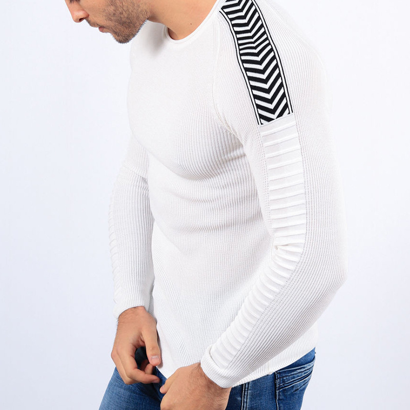 Men's Sweater With Collar And Hem Knitted Sweater shopper-ever.myshopify.com