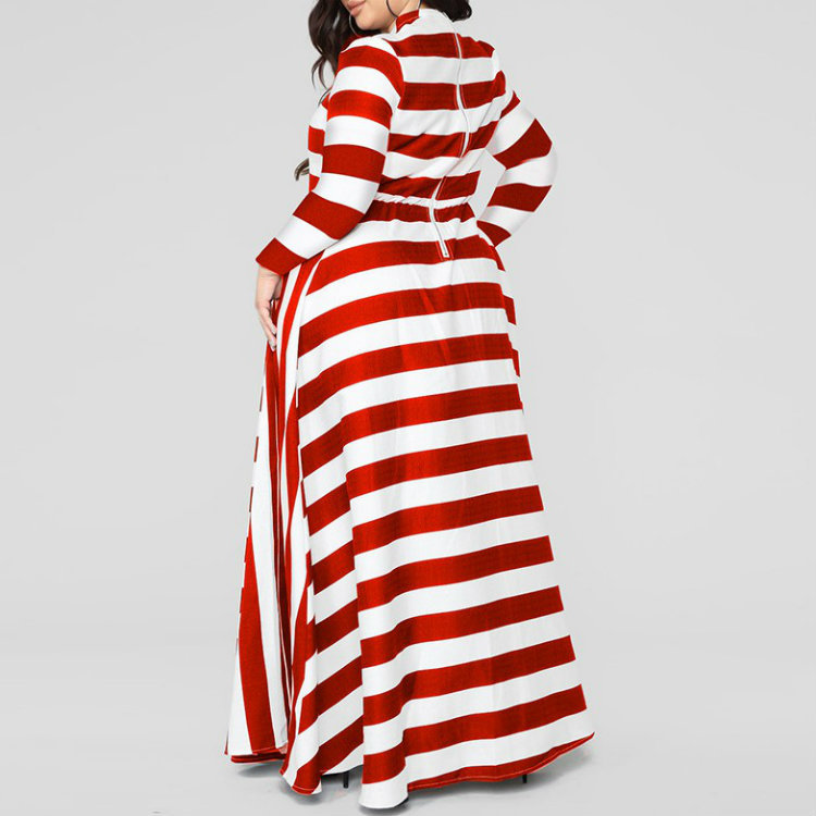 efa2b548 326b 44e8 9cc0 41c91d72012e - Loose Women''s Dress Plus Size Striped Woman''s Dress