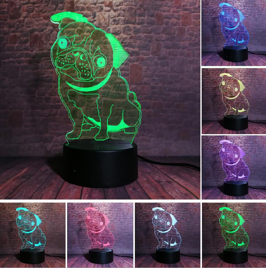 This 3D pug nightlight is a decorative light in the shape of a pug dog that adds a unique touch to a room. It emits a soft, warm light that creates a cozy atmosphere, making it perfect for use in a bedroom or nursery.