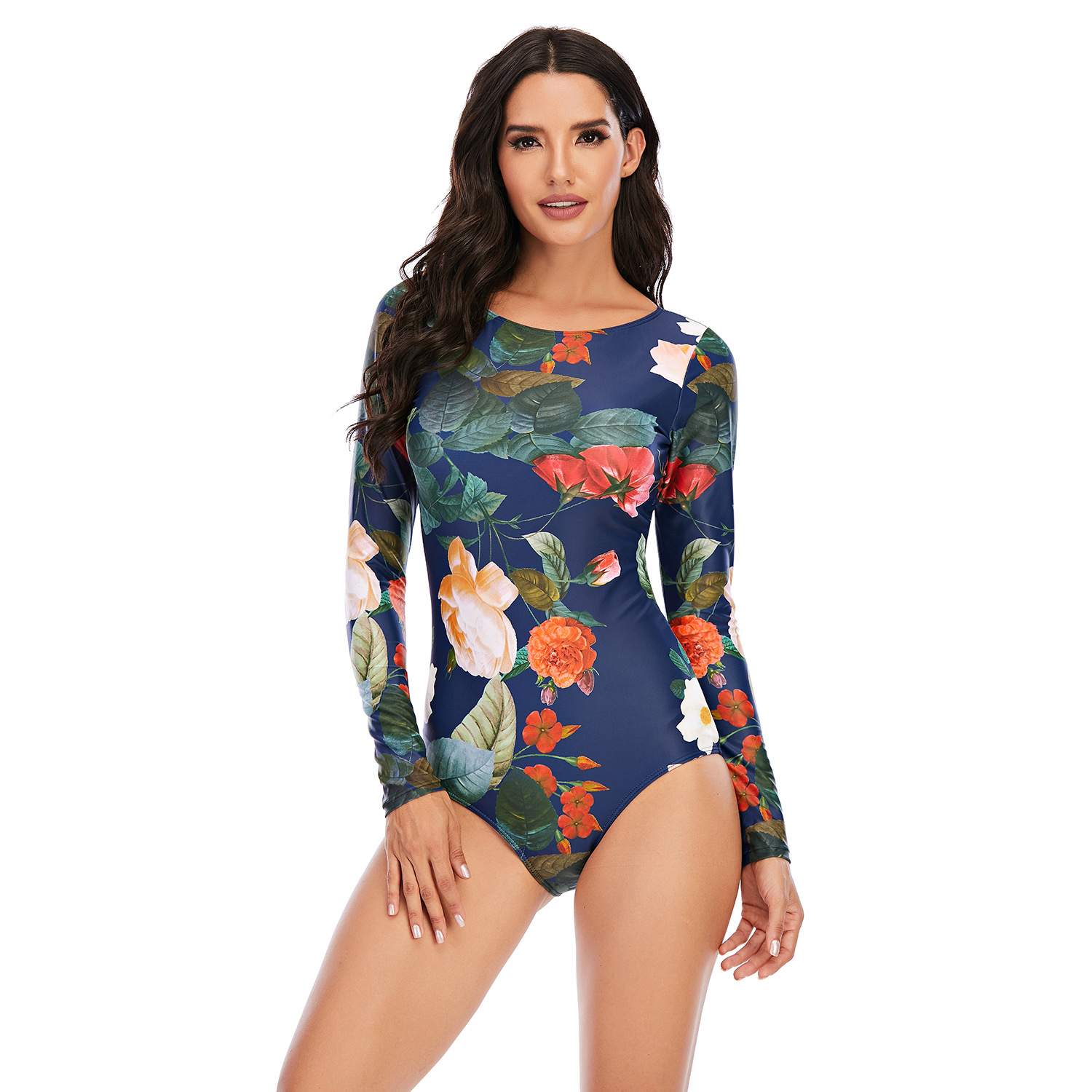 One-piece long-sleeved surfing suit