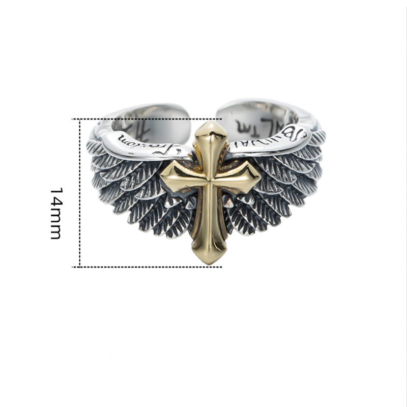 Unique Cross Wings Design on S925 Ring