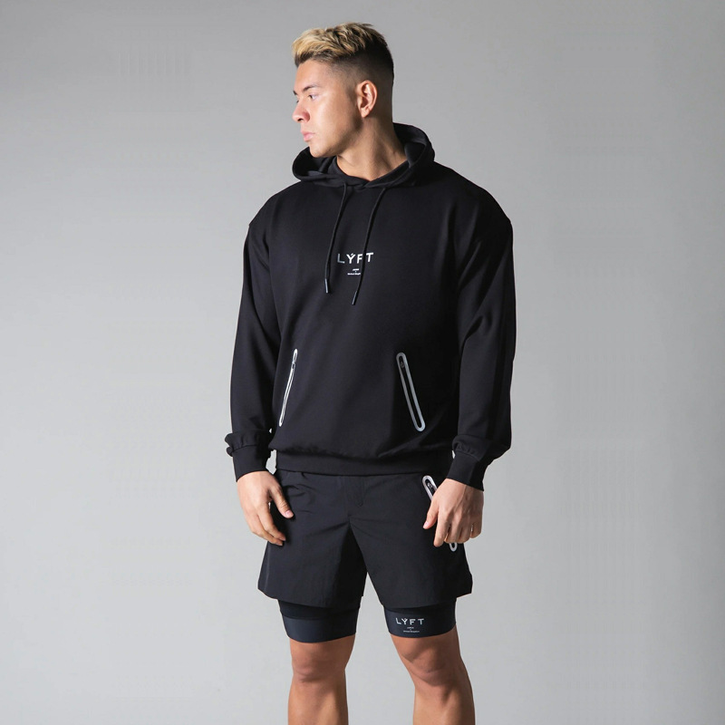 Mens Lyft Zip Pocket Casual Hooded Sports Sweatshirt - Wray Sports