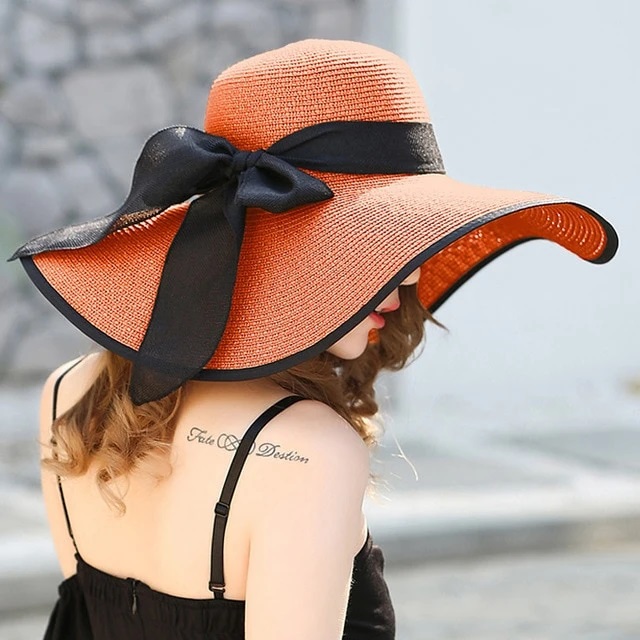 Wide Brim Hat Orange