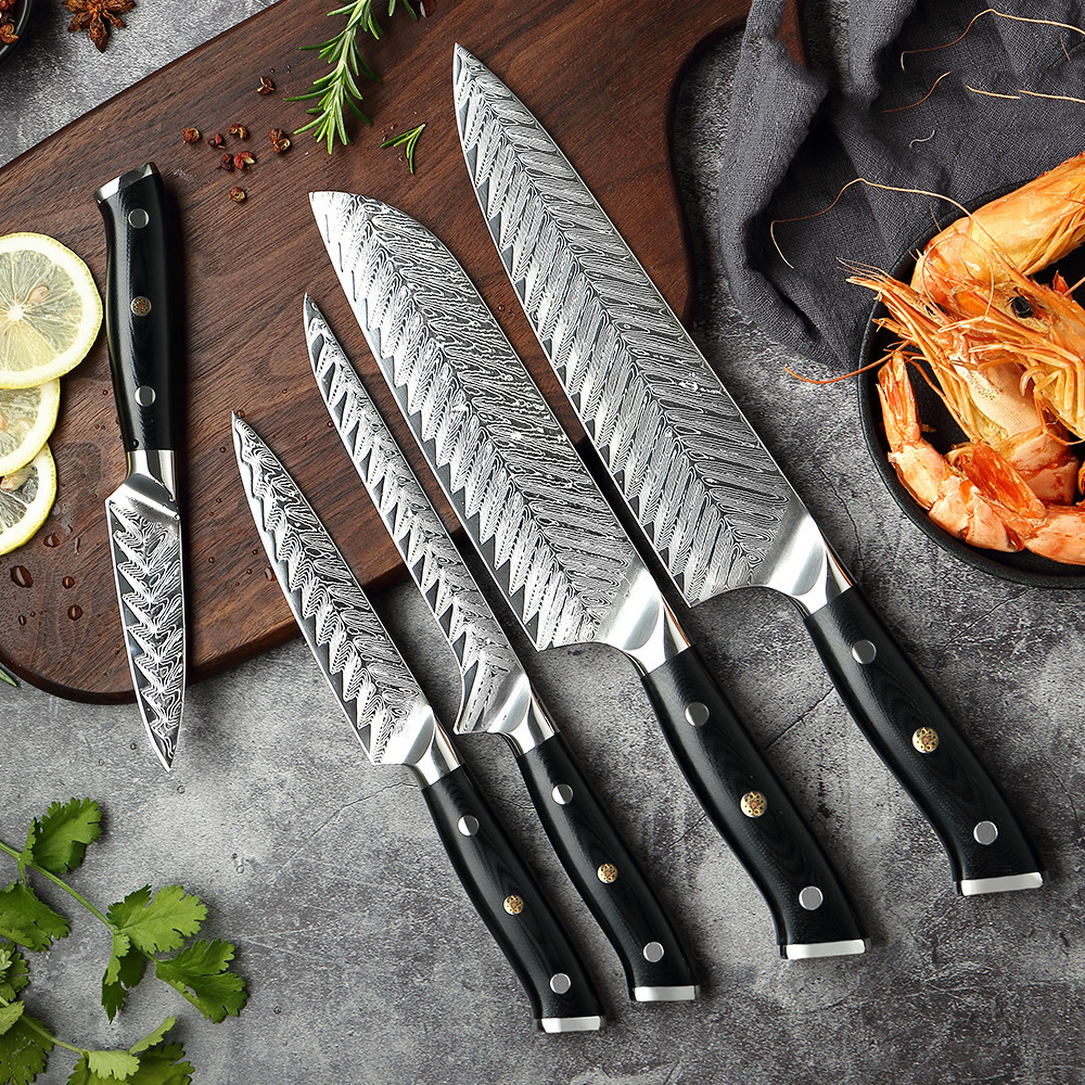 Fishbone Chef's Knife Damascus Deboning - CJdropshipping