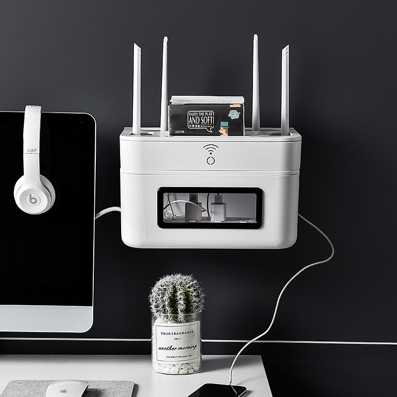 Home Wall Mounted Router Wire Storage Organizer Box CJdropshipping