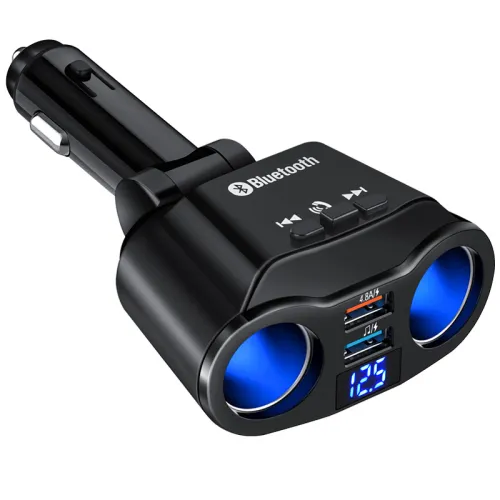 Color: 3.1a black with color box - Car Bluetooth Receiver Mp3 Player Fm Audio Transmitter